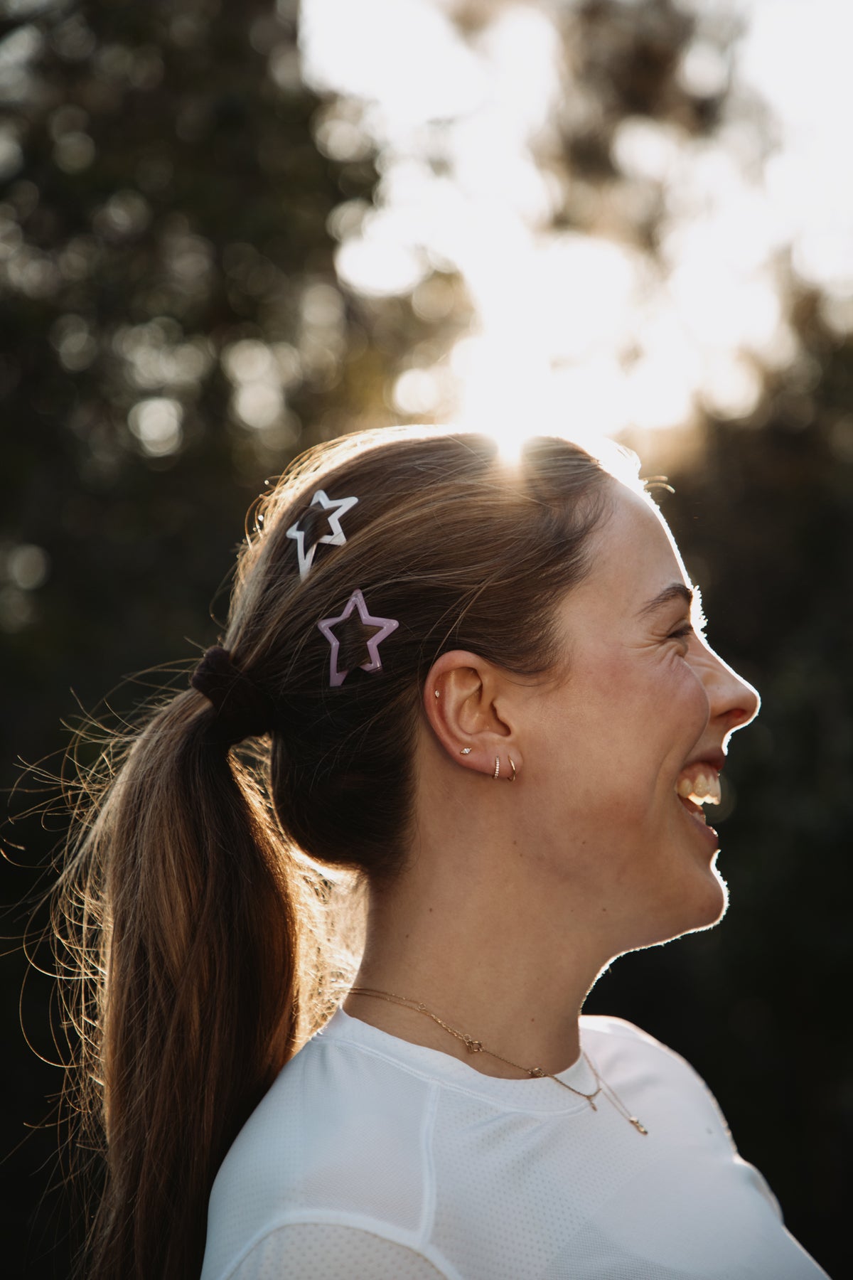 glow in the dark star clips — lavender